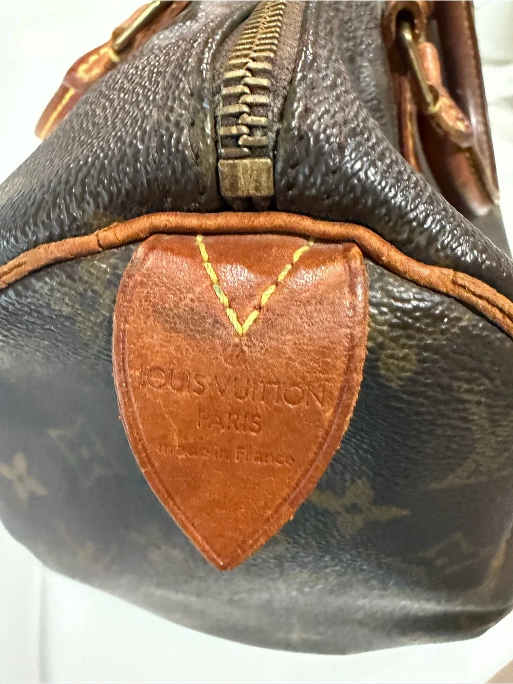 Louis Vuitton Monogram Speedy Satchel - Dark Brown & Tan